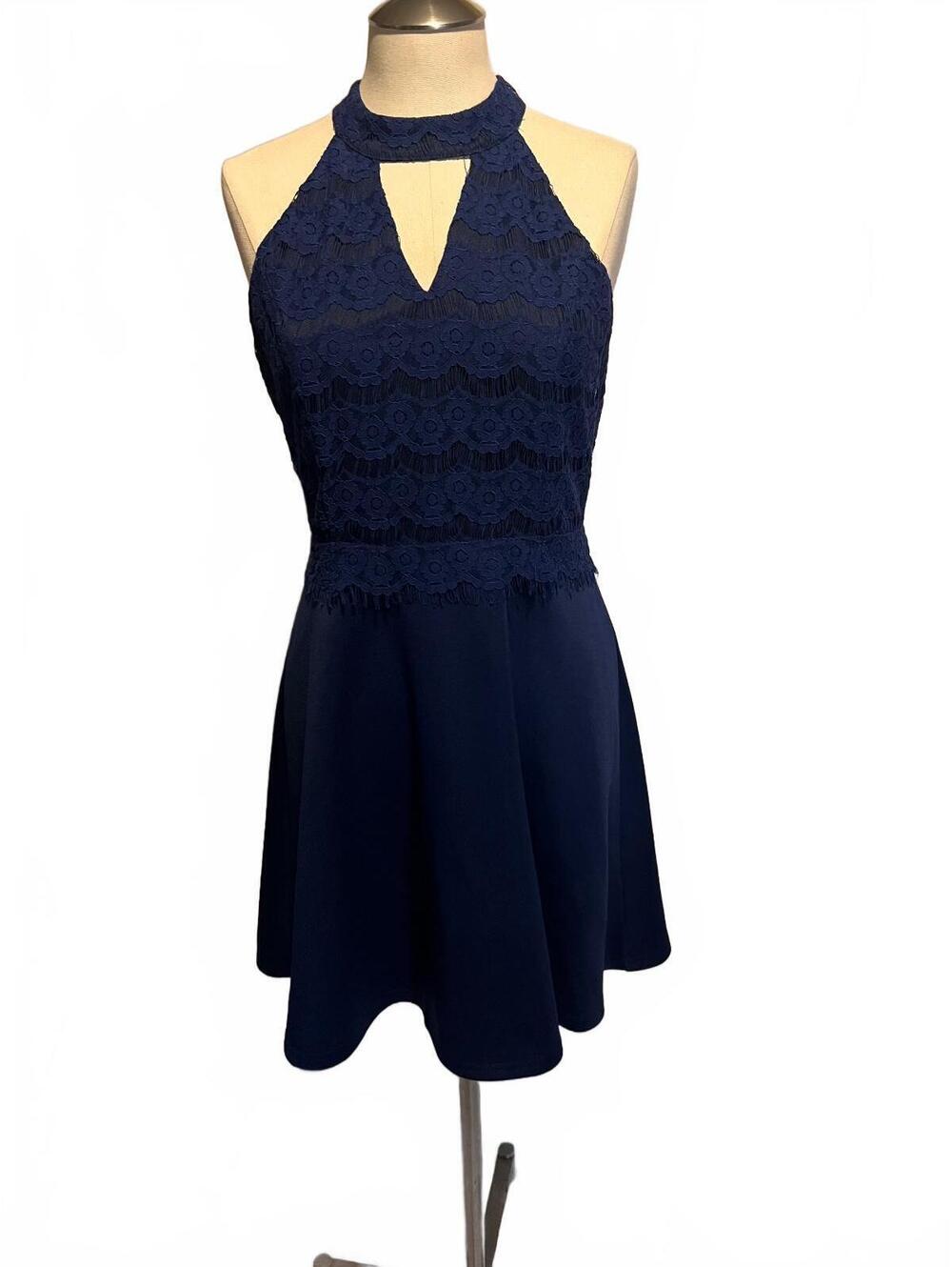 Francesca’s women’s size M blue dress sleeveless above knee length
